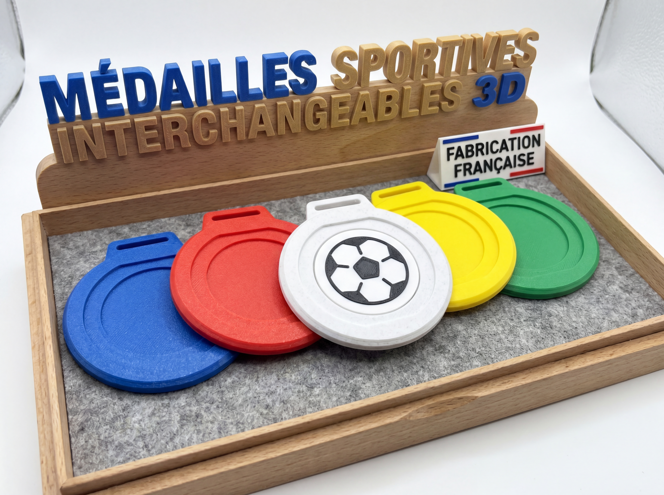 Médailles sportives interchangeables impression 3D