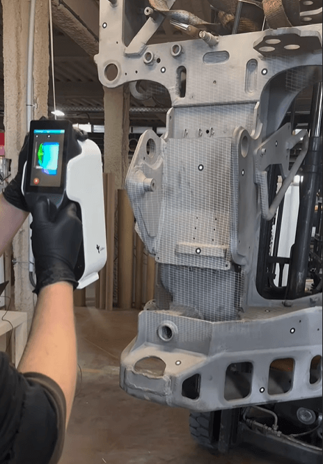Scan 3D d’une pièce industrielle converti en fichier 3D exploitable pour impression, PAMI3D